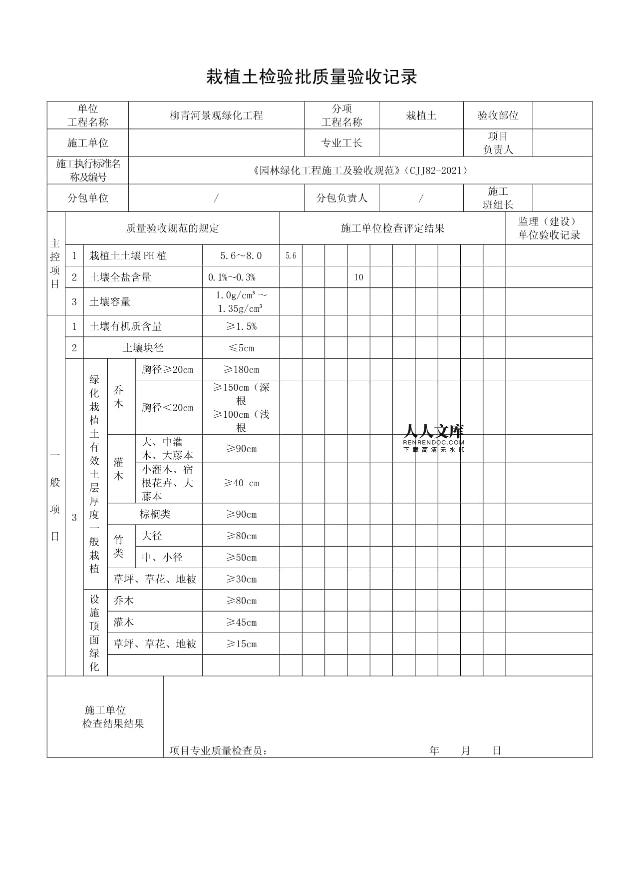《園林綠化工程施工及驗(yàn)收規(guī)范》表格3優(yōu)質(zhì)資料